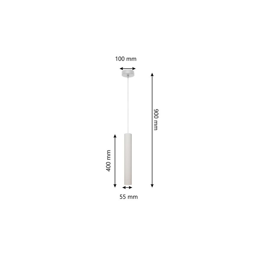 LED Κρεμαστό φωτιστικό οροφής LED TUBA 1xGU10/4,8W/230V λευκό