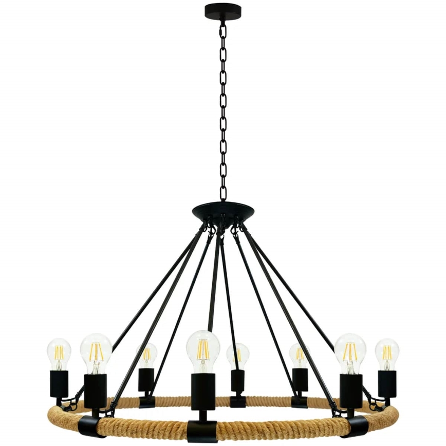 LED Κρεμαστό φωτιστικό οροφής ROPE ARTHUR 8xE27/6W/230V