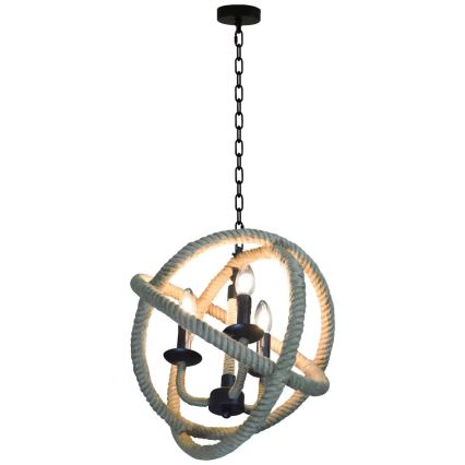 LED Κρεμαστό φωτιστικό οροφής ROPE GLOBO 3xE14/4,3W/230V