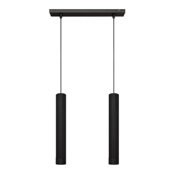 LED Κρεμαστό φωτιστικό οροφής TUBA 2xGU10/4,8W/230V μαύρο