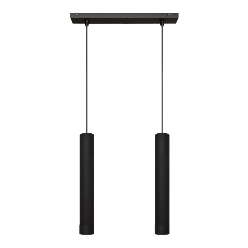 LED Κρεμαστό φωτιστικό οροφής TUBA 2xGU10/4,8W/230V μαύρο
