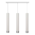 LED Κρεμαστό φωτιστικό οροφής TUBA 3xGU10/4,8W/230V λευκό/ματ χρώμιο
