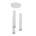 LED Κρεμαστό φωτιστικό οροφής TUBA 3xGU10/4,8W/230V λευκό/ματ χρώμιο