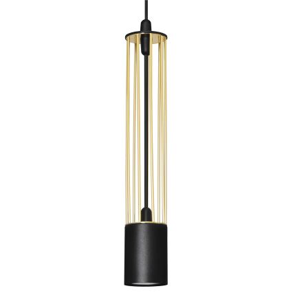 LED Κρεμαστό φωτιστικό οροφής ράγα BARS 3xGU10/4,8W/230V μαύρο/χρυσό