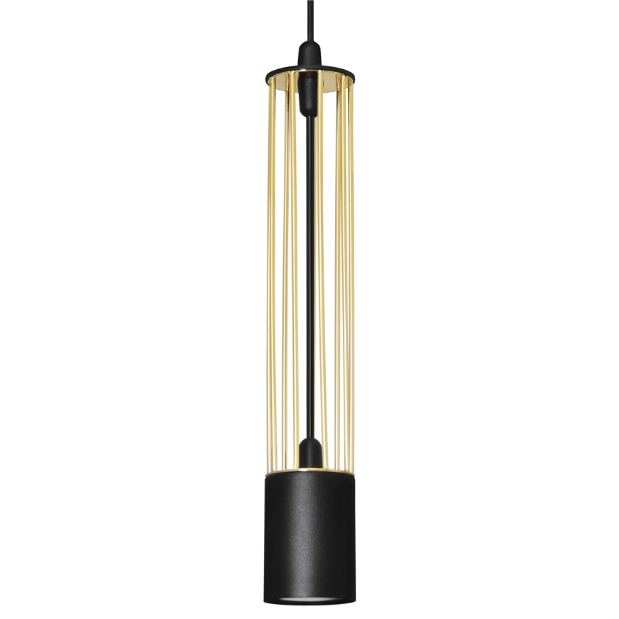 LED Κρεμαστό φωτιστικό οροφής ράγα BARS 3xGU10/4,8W/230V μαύρο/χρυσό