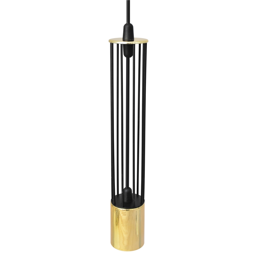 LED Κρεμαστό φωτιστικό οροφής ράγα BARS 3xGU10/4,8W/230V μαύρο/χρυσό