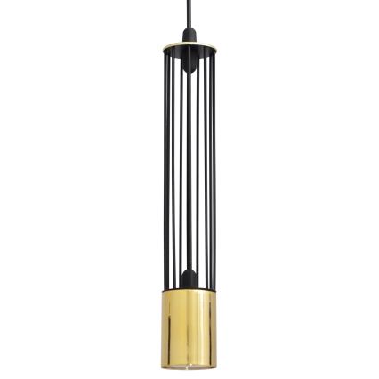 LED Κρεμαστό φωτιστικό οροφής ράγα BARS 3xGU10/4,8W/230V μαύρο/χρυσό