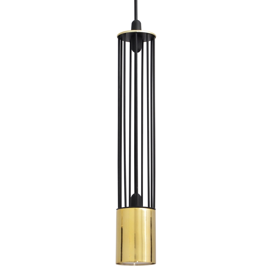 LED Κρεμαστό φωτιστικό οροφής ράγα BARS 3xGU10/4,8W/230V μαύρο/χρυσό