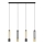 LED Κρεμαστό φωτιστικό οροφής ράγα BARS 4xGU10/4,8W/230V μαύρο/χρυσό