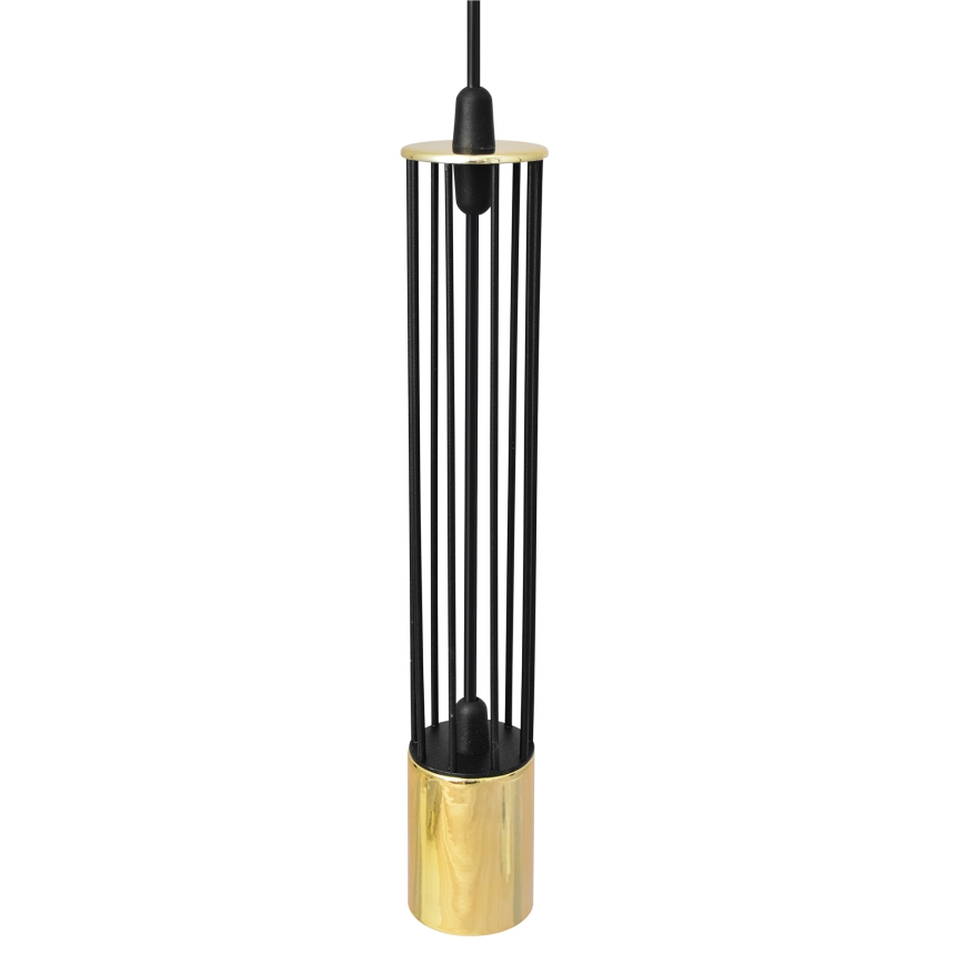 LED Κρεμαστό φωτιστικό οροφής τρίφωτο BARS 3xGU10/4,8W/230V μαύρο/χρυσό