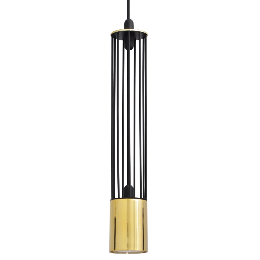 LED Κρεμαστό φωτιστικό οροφής τρίφωτο BARS 3xGU10/4,8W/230V μαύρο/χρυσό