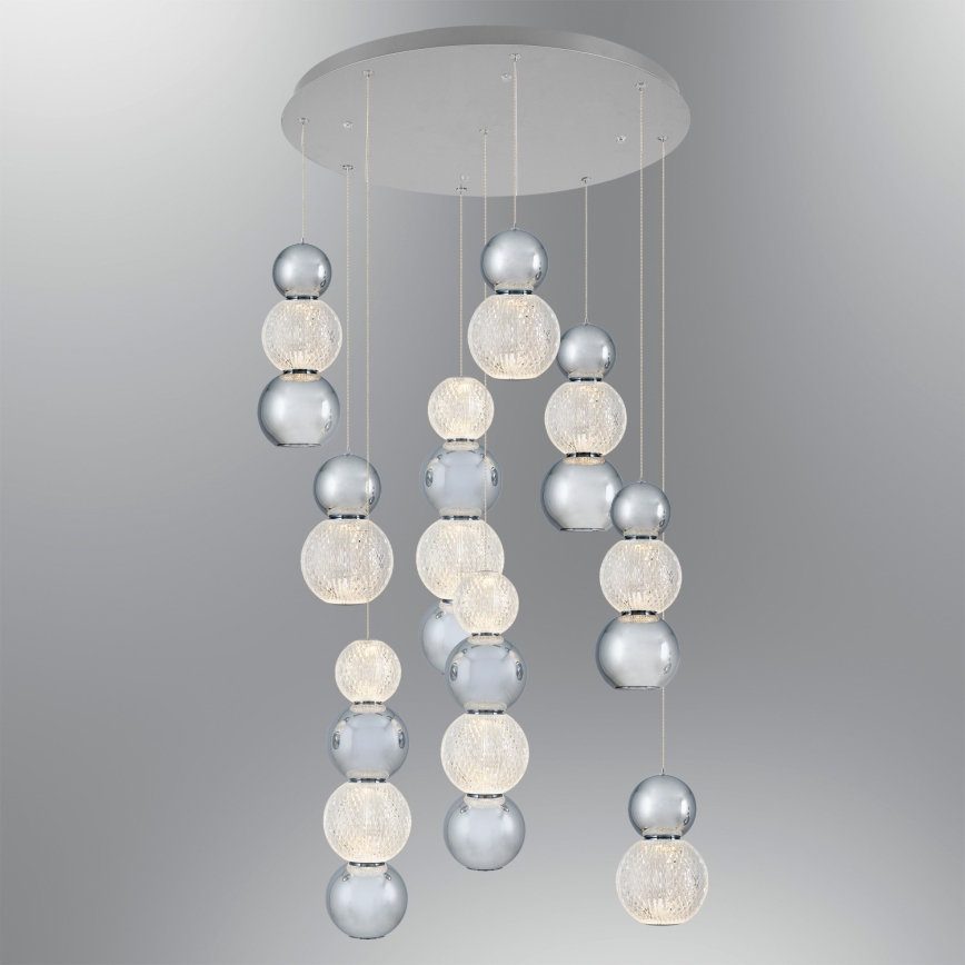 LED κρεμαστό φωτιστικό σε καλώδιο CREMONA LED/51W/230V 3000K ματ χρώμιο