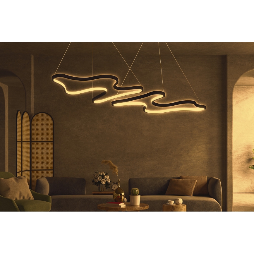 LED κρεμαστό φωτιστικό σε καλώδιο DUPLE ARTISAN LED/80W/230V 4000K μαύρο