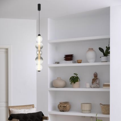 LED κρεμαστό φωτιστικό σε καλώδιο LUMMI LED/19W/230V μαύρο/καπνιστό
