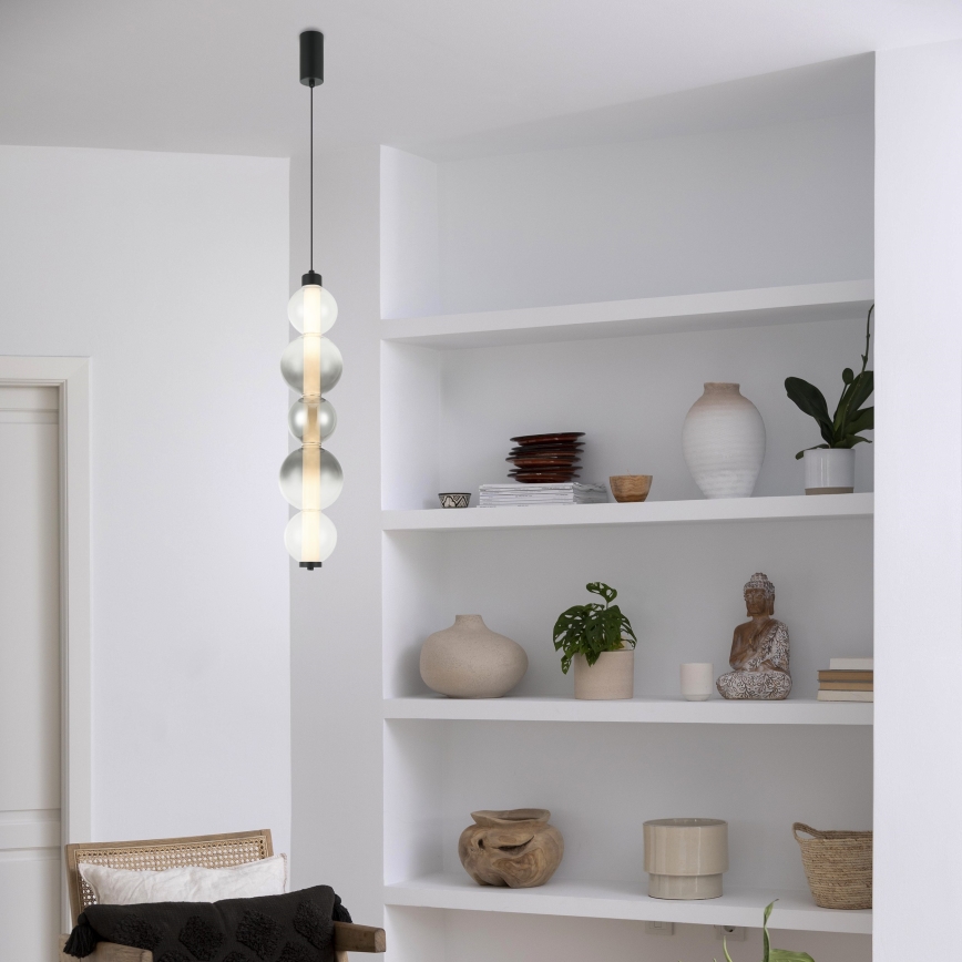 LED κρεμαστό φωτιστικό σε καλώδιο LUMMI LED/19W/230V μαύρο/καπνιστό