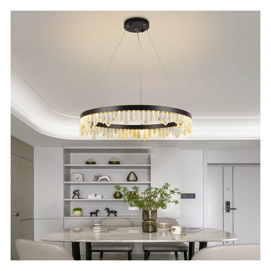 LED Κρυστάλλινο κρεμαστό φωτιστικό οροφής ντιμαριζόμενο LED/40W/230V 3000-6500K + τηλεχειριστήριο