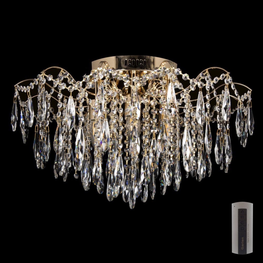 LED Κρυστάλλινο οροφής φωτιστικό 6xE27/60W/230V + 6xLED/3W + τηλεχειριστήριο