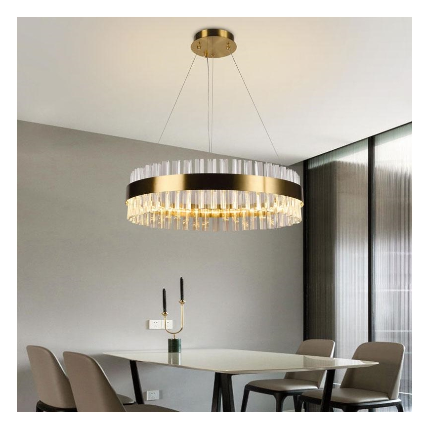 LED Κρυστάλλινο φωτιστικό οροφής ντιμαριζόμενο LED/40W/230V 3000-6500K + τηλεχειριστήριο
