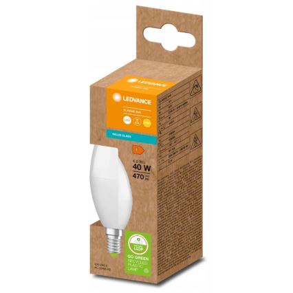 LED Λάμπα από ανακυκλωμένο πλαστικό B40 E14/4,9W/230V 2700K - Ledvance