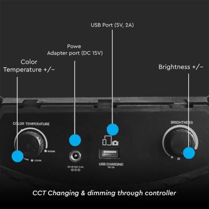 LED Λάμπα dimming με ένα stand και holder για vlogging LED/55W/230V CRI 90 + τηλεχειριστήριο