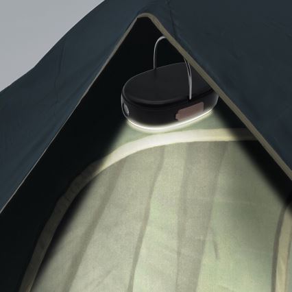 LED Dimming επαναφορτιζόμενο φωτιστικό με λειτουργία power bank K4 LED/1W/5V 3000-6500K IPX4 4000 mAh μαύρο