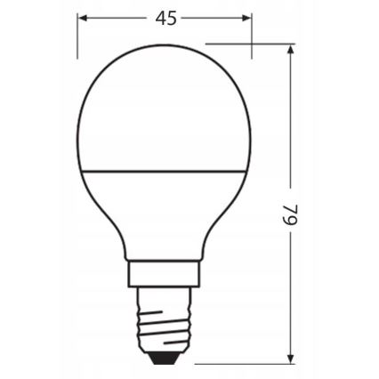 LED Λάμπα από ανακυκλωμένο πλαστικό P45 E14/4,9W/230V 4000K - Osram