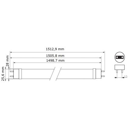 Λαμπτήρας LED Philips MASTER T8 G13/24W/80V 6500K 150 εκ.