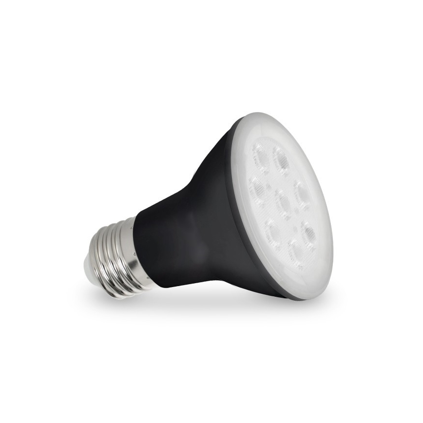 LED Λάμπα για την ανάπτυξη φυτών PLANTY E27/7W/230V 1200K μαύρο