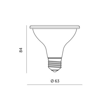 LED Λάμπα για την ανάπτυξη φυτών PLANTY E27/7W/230V 1200K μαύρο