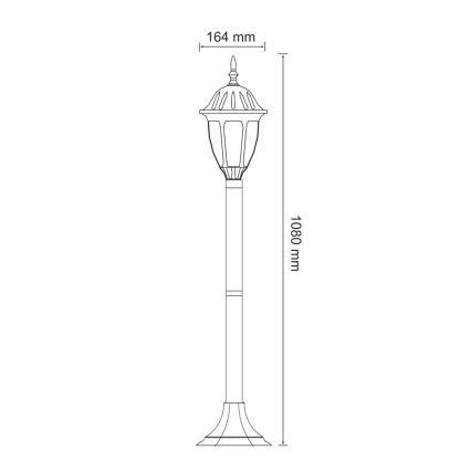 LED Λάμπα εξωτερικού χώρου FLORENCJA 1xE27/10W/230V IP43