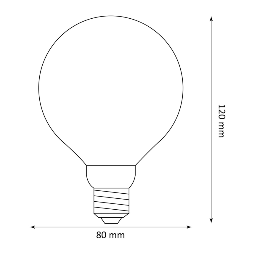 LED Λαμπτήρας DECO VINTAGE G80 E27/4W/230V 1800K
