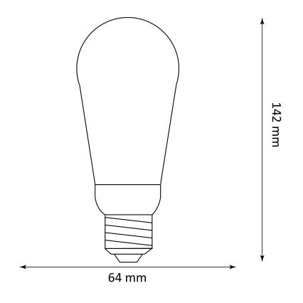 LED Λαμπτήρας DECO VINTAGE ST64 E27/3,5W/230V 1800K