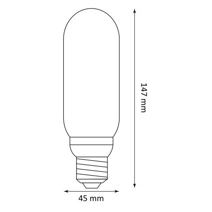 LED Λαμπτήρας DECO VINTAGE T45 E27/4W/230V 1800K