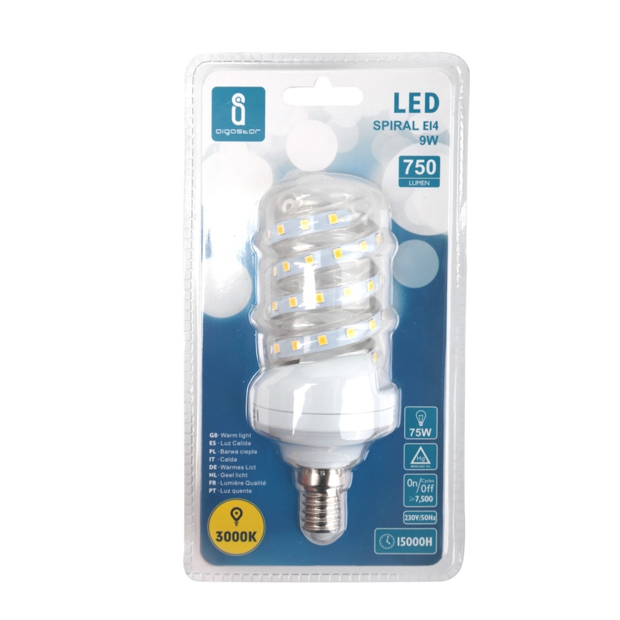 LED Λαμπτήρας E14/9W/230V 3000K - Aigostar