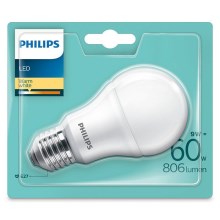 LED Λαμπτήρας Philips A60 E27/9W/230V 4000K