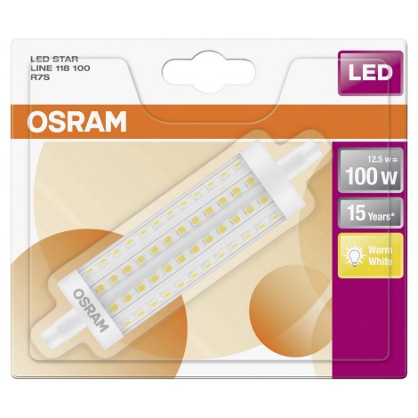 LED Λαμπτήρας R7s/12,5W/230V 2700K - Osram 118 mm