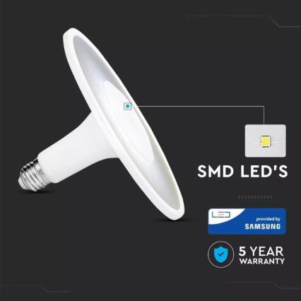 LED Λαμπτήρας SAMSUNG CHIP UFO E27/11W/230V 120° 4000K