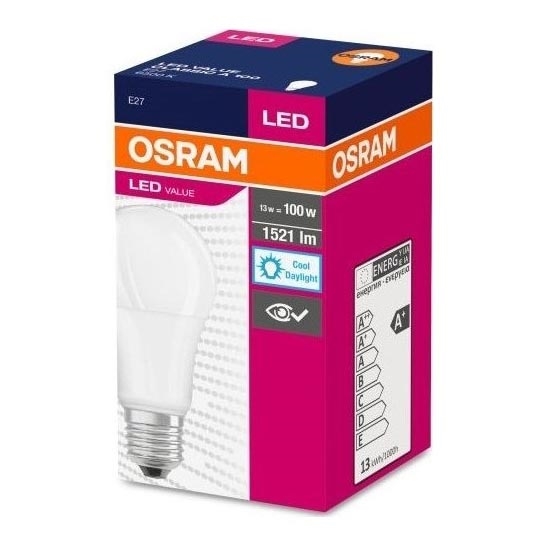 LED Λαμπτήρας VALUE A60 E27/13W/230V 4000K - Osram