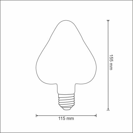 LED Λαμπτήρας VINTAGE AMBER E27/2,5W/230V 2000K