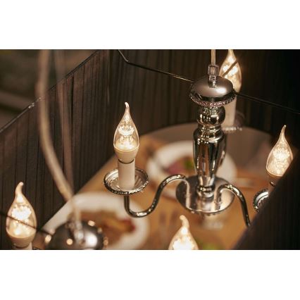 LED Με Dimmer κερί Philips Warm Glow E14/4W/230V - CANDLE 2200 - 2700K