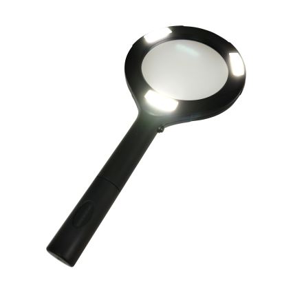 LED μεγεθυντικός φακός 3× μεγέθυνση με ενσωματωμένο φωτισμό LED/3W/2xAA IP22
