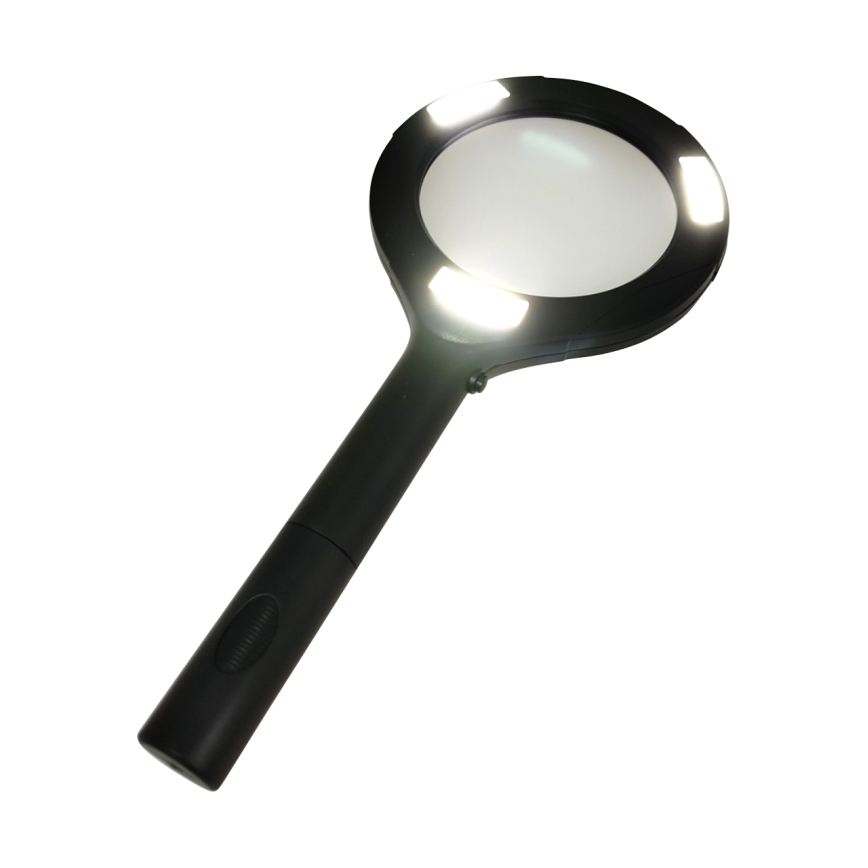 LED μεγεθυντικός φακός 3× μεγέθυνση με ενσωματωμένο φωτισμό LED/3W/2xAA IP22