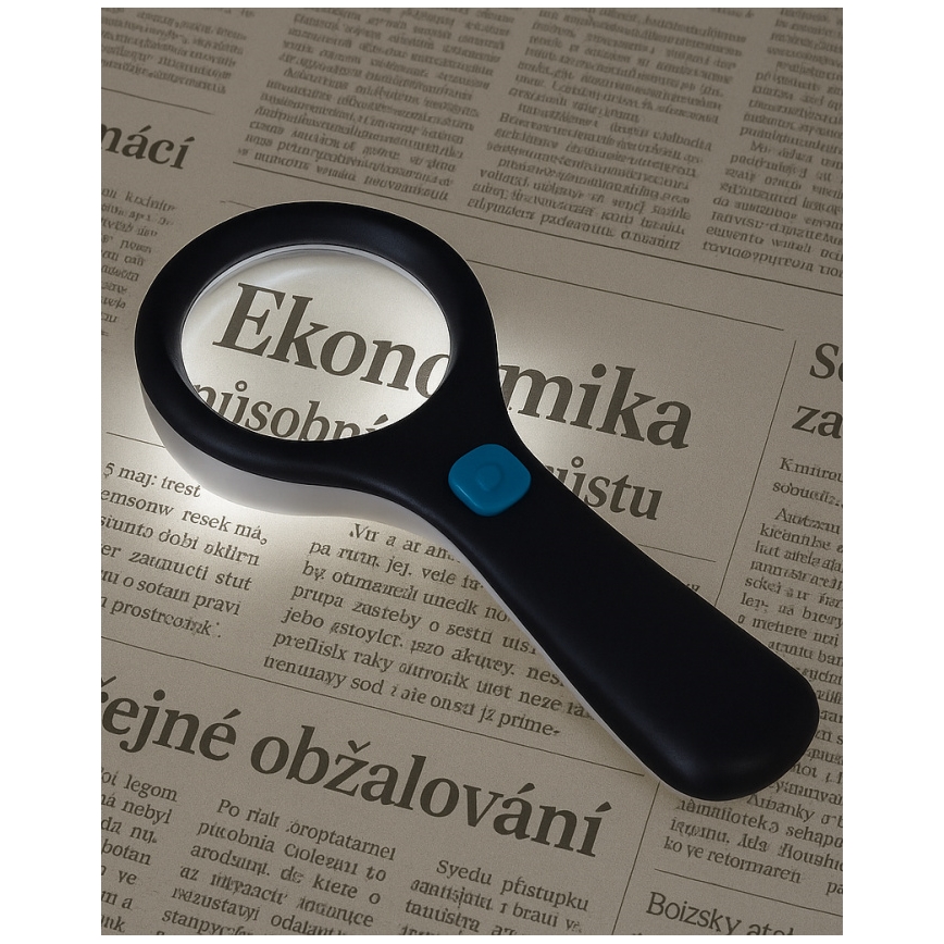 LED Μεγεθυντικός φακός 3×ZOOM με ενσωματωμένο φωτισμό LED/3W/2xAAA IP22