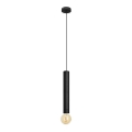 LED Μονόφωτο κρεμαστό φωτιστικό οροφής TUBA 1xGU10/20W/230V μαύρο