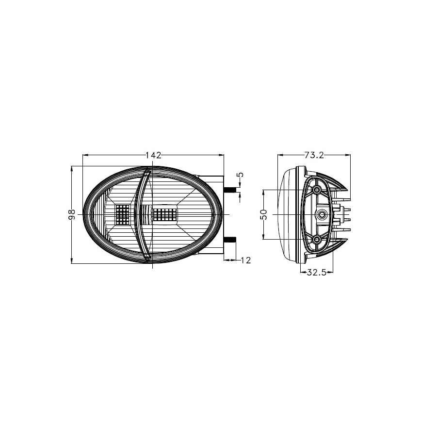 LED Μπροστινό φανάρι τρακτέρ LED/102W/10-30V IP69 5700K ορθογώνιο