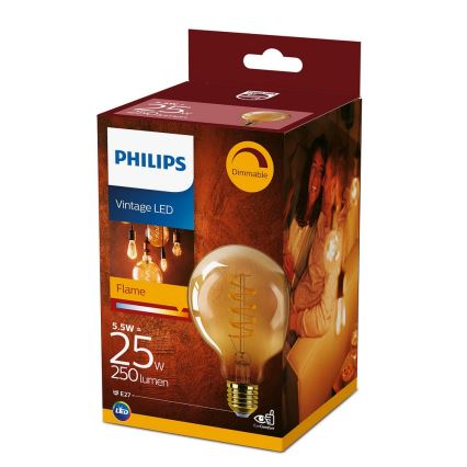LED Ρυθμιζόμενη Λάμπα VINTAGE Philips G93 E27/4W/230V 1800K