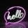 LED Νεονική διακοσμητική επιτοίχια επιγραφή HELLO LED/3W/3xAA USB ροζ