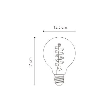 LED Ρυθμιζόμενη Λάμπα VINTAGE EDISON G125 E27/4W/230V 2200K