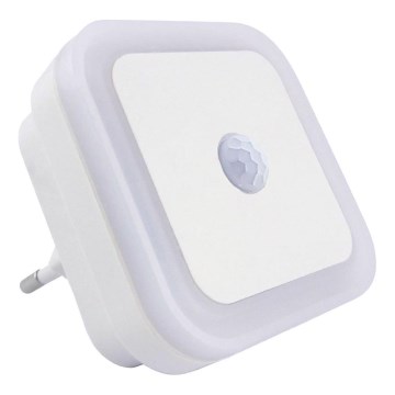 LED νυχτερινό φωτιστικό με αισθητήρα κίνησης και σούρουπου LED/0,5W/230V λευκό