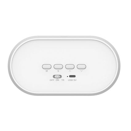 LED Ρυθμιζόμενο νυχτερινό φωτιστικό με ξυπνητήρι BUNNY LED/1,2W/5V 3000K